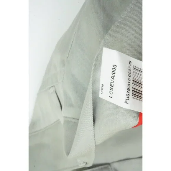 Isaia LC Seva Grayish Khaki 100% Cotton Casual Mens Chino Pants 56L EU NEW